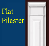Flat pilasters for doorways and window decoration