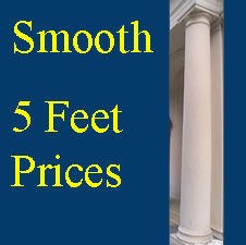 Smooth 5 Feet Doric Column Prices